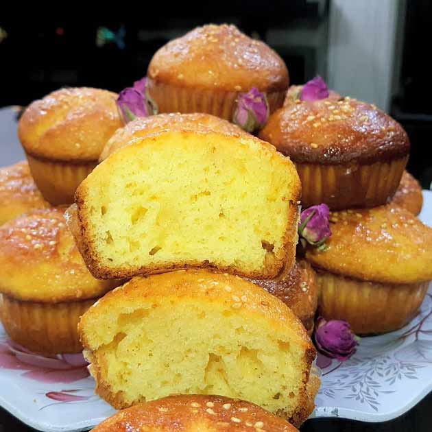 Cake Yazdi - cardamom and rosewater cupcakes - The Caspian Chef - Omid  Roustaei